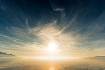 Image showing Scenic sunset at the ocean