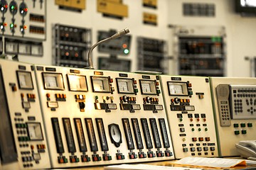 Image showing Control panel of a power plant