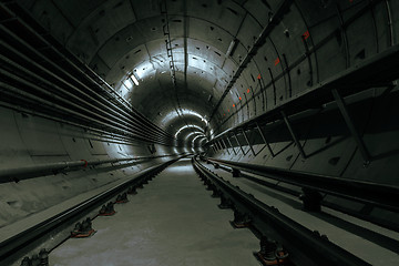 Image showing Underground tunnel for the subway