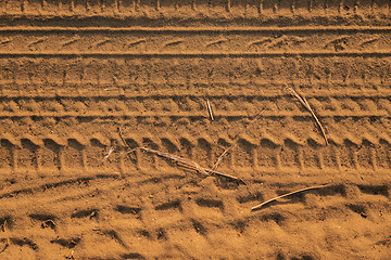 Image showing Dry soil background in warm colors