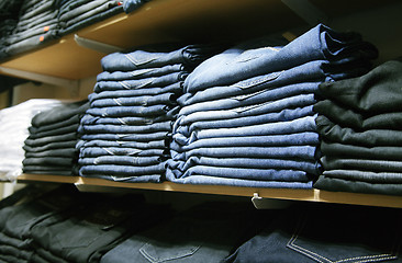 Image showing Jeans in a shop