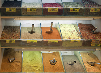 Image showing Spices on a turkish bazaar