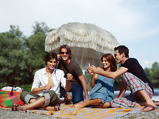 Image showing Four friends