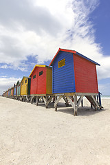 Image showing Beach huts