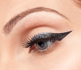 Image showing eyes make-up, eyeliner