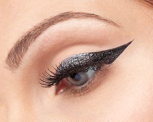 Image showing eyes make-up, eyeliner