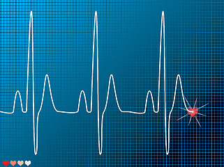 Image showing heart beat medical dark