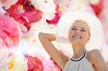 Image showing beautiful woman enjoying summer outdoors