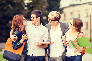 Image showing group of students or teenagers hanging out