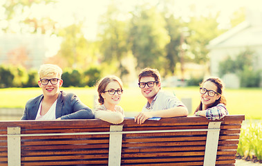 Image showing group of students or teenagers hanging out