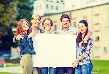 Image showing students or teenagers with white blank board