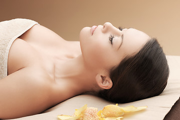 Image showing asian woman in spa