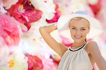 Image showing beautiful woman enjoying summer outdoors