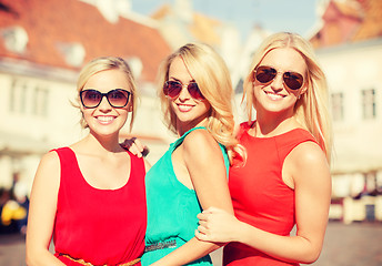 Image showing three beautiful women in the city