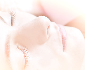 Image showing Beautiful young woman sleeping.