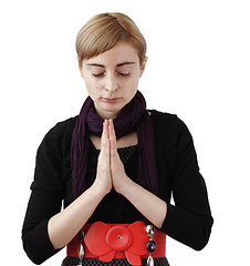 Image showing Woman praying