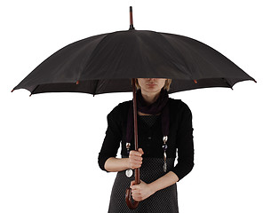 Image showing Woman with umbrella