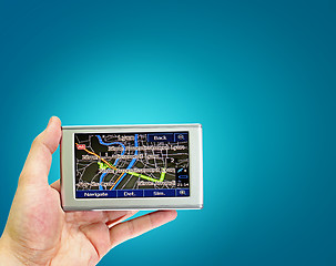 Image showing Gps in a man hand.