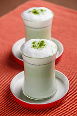 Image showing Green tea latte