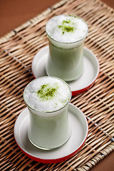 Image showing Green tea latte 