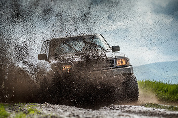 Image showing Jeep in mud