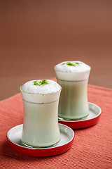 Image showing Two matcha latte