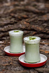 Image showing Green tea frappe