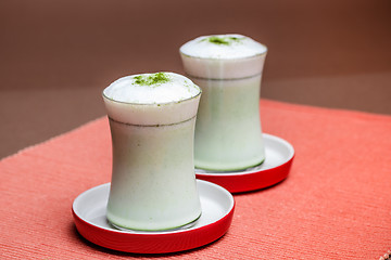 Image showing Green tea latte 