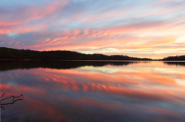 Image showing Pretty sunrise Narrabeen Lakes NSW Australia