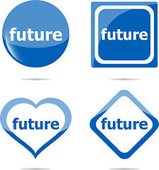 Image showing future stickers set isolated on white, icon button