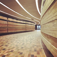 Image showing Tunnel leading to a subway station