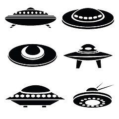 Image showing silhouettes of spaceships