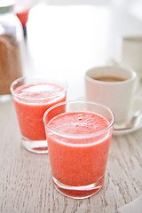 Image showing Strawberry smoothies