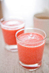 Image showing Strawberry smoothies