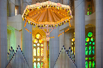 Image showing La Sagrada Familia, interior