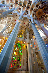 Image showing La Sagrada Familia, interior