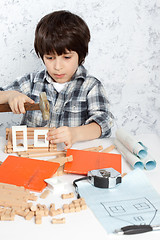 Image showing boy builder