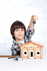 Image showing boy with the keys