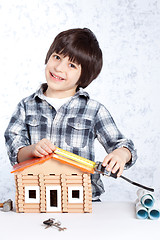 Image showing boy builder