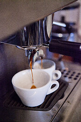 Image showing Espresso machine and cups