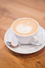 Image showing Latte with coffee art