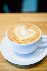 Image showing Latte with coffee art