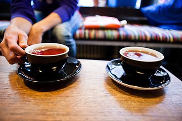 Image showing Two cups of tea