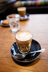 Image showing Latte with coffee art