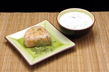 Image showing Tuna and dip