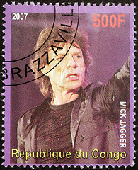 Image showing Mick Jagger Stamp