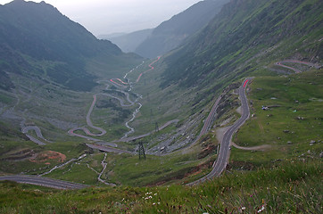 Image showing Curvy road in mountains