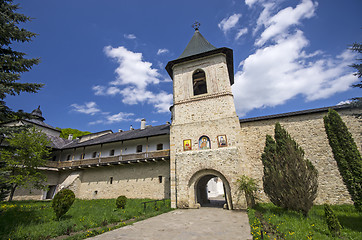 Image showing Secu monastery surrounding walls