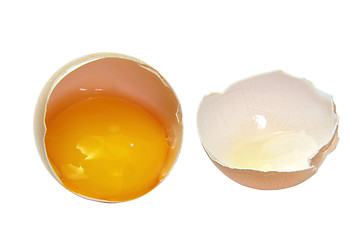 Image showing Broken egg isolated