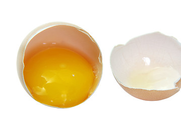 Image showing Broken egg isolated